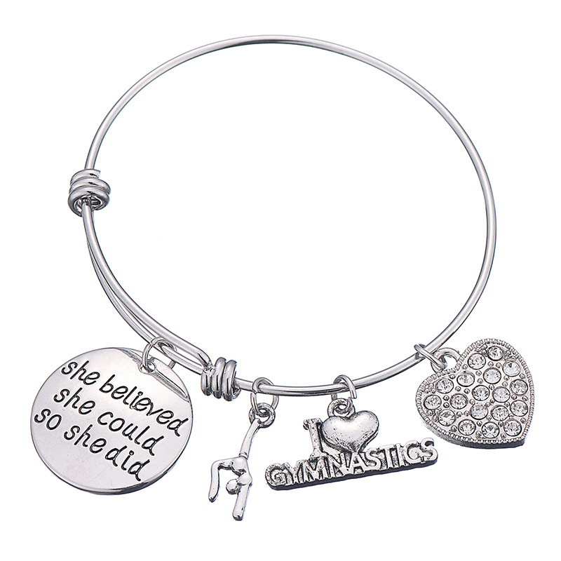 Fund She Believed She Could Lettering Bracelet Stainless Steel Circle Adjust Hand Decorate DIY Charm Bracelets
Fund She Believed She Could Lettering Bracelet Stainless Steel Circle Adjust Hand Decorate DIY Charm Bracelets