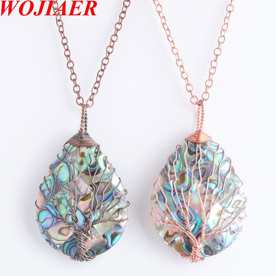 WOJIAER Tree of Life Wire Wrap Water Drop Bead Necklace & Pendant Natural Abalone Shell Jewelry Chain 18Inches DBN814
WOJIAER Tree of Life Wire Wrap Water Drop Bead Necklace & Pendant Natural Abalone Shell Jewelry Chain 18Inches DBN814