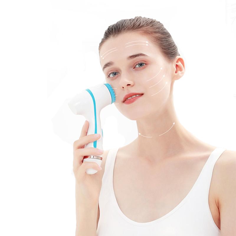 Ultrasonic Face Cleaning Brush Face Cleaner Silicone Massage Facial Cleanser Pore Blackhead Acne Washing Brushes