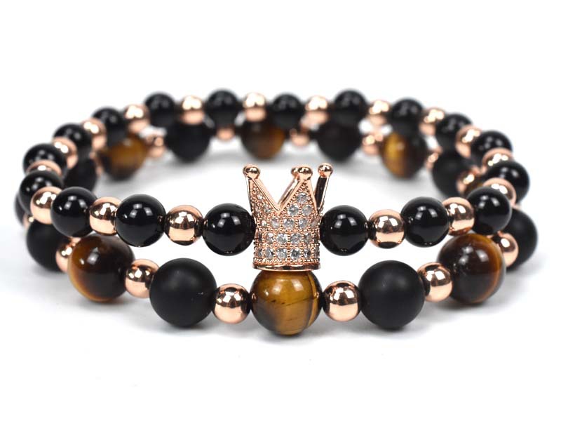 3UMeter Better Charm Bracelet Men Fashion 2019 Fashion New Gold Royal Crown Braided Adjustable Men Bracelet For Jewelry Gift