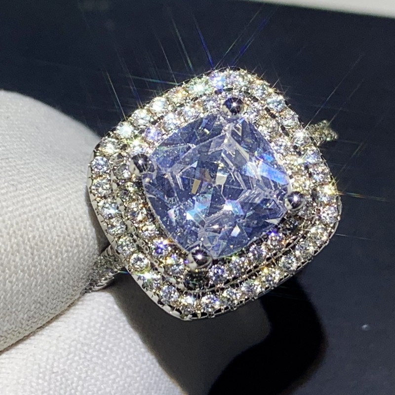 Sterg Sier White Topaz Dia CZ Bridal Wedding Band Ring