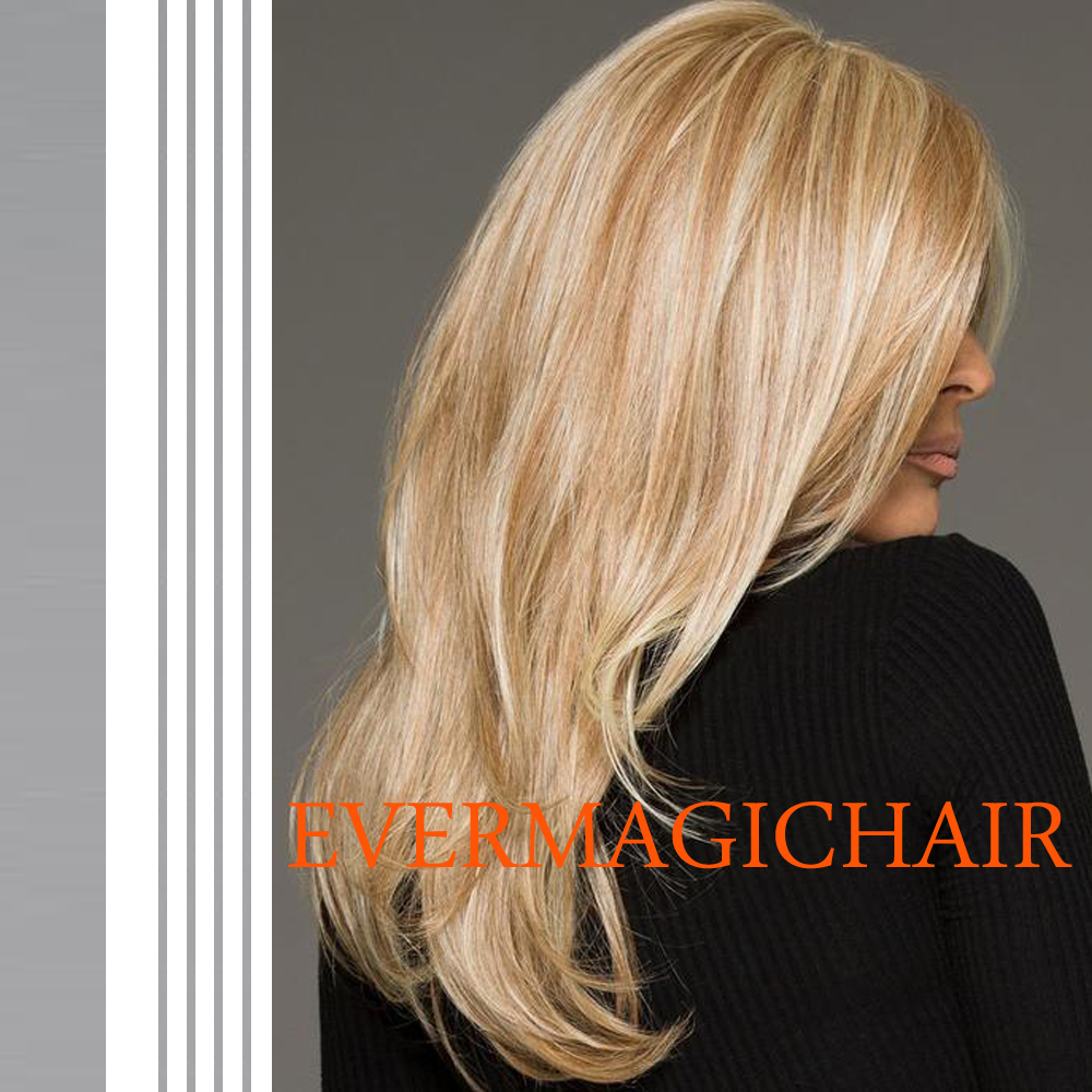 Lace Front Human Hair Wigs Brazilian Lace Front Human Hair Wigs Ombre color 14/60# wigs highlight Remy Straight Lace Front Wig