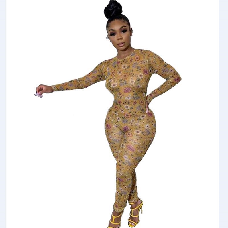 Flowers print style lady jumpsuits o-neck full length skinny catsuits beach style sports jumpsuits DLZ-699, Yellow
Flowers print style lady jumpsuits o-neck full length skinny catsuits beach style sports jumpsuits DLZ-699, Yellow