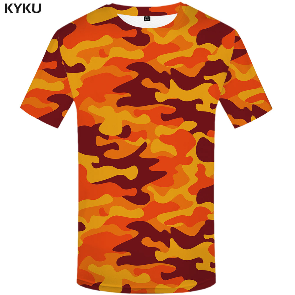 KYKU Orange Camouflage T shirt Men Camo Tshirts Casual Military Anime Clothes Colorful T-shirts 3d Gothic Tshirt Printed, 3d tshirt01
KYKU Orange Camouflage T shirt Men Camo Tshirts Casual Military Anime Clothes Colorful T-shirts 3d Gothic Tshirt Printed, 3d tshirt01