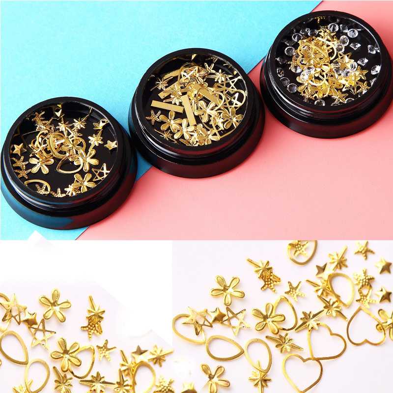 1Box Gold Nail Decorations Nail Diamond Metal Stars/ Moon Shape Art Decorations Accessories Alloy Art
1Box Gold Nail Decorations Nail Diamond Metal Stars/ Moon Shape Art Decorations Accessories Alloy Art