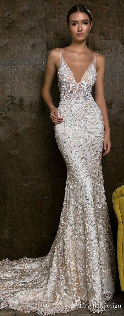 Fabulous Mermaid Dresses V Neck Beading Lace Bridal Gown Vestidos Backless Sweep Train Dubai Wedding Dress Plus Size 0505 0505