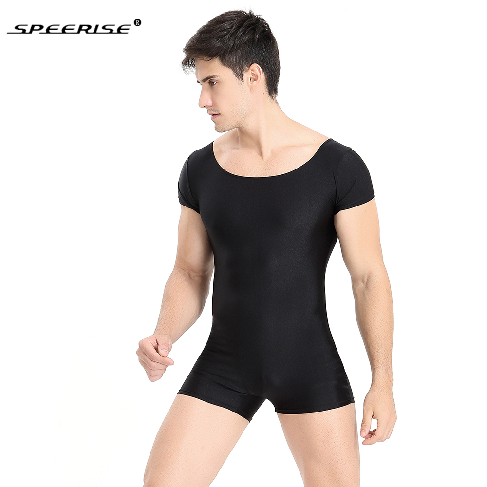SPEERISE Men One Piece Basic Unitard Adult Ballet Short Sleeve Scoop Neck Stretch ballet Unitards Gymnastics Bodysuit Dancewear, Black
SPEERISE Men One Piece Basic Unitard Adult Ballet Short Sleeve Scoop Neck Stretch ballet Unitards Gymnastics Bodysuit Dancewear, Black