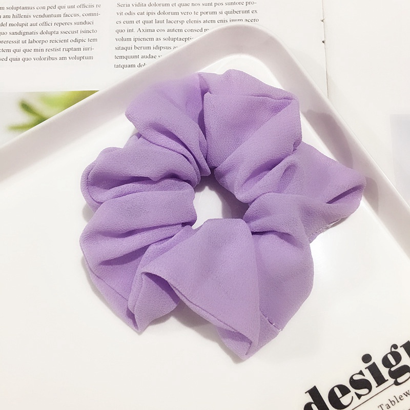 Woman Lady Girl chiffon Hair Scrunchy Ring Elastic Hair Bands Bobble Sports Dance Scrunchie Soft Scrunchie Hairband 20pcs FJ3357