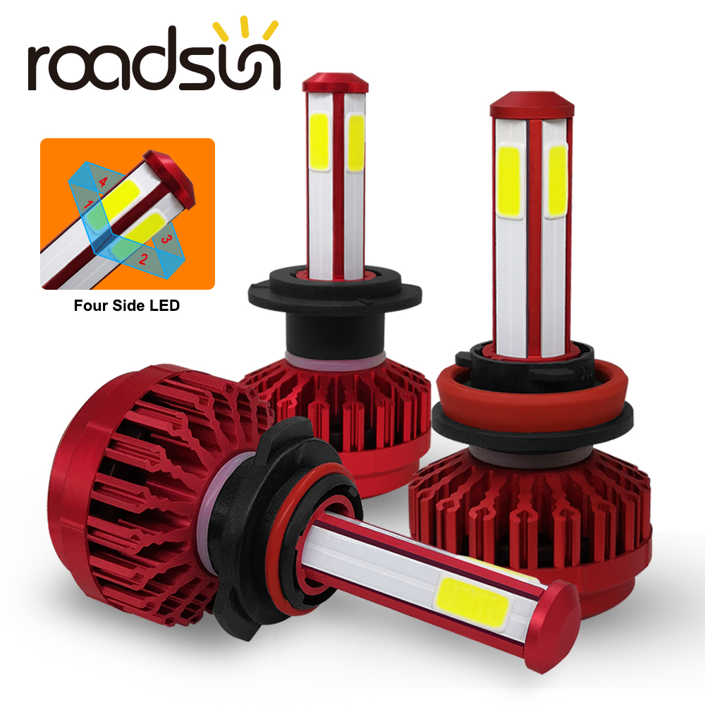roadsun Auto LED H4 H11 HB3 HB4 Headlight Led Car Light H7 12000lm 4 Sides Lamp Accessories 9005 9006 55W Headlamp 6000K
roadsun Auto LED H4 H11 HB3 HB4 Headlight Led Car Light H7 12000lm 4 Sides Lamp Accessories 9005 9006 55W Headlamp 6000K