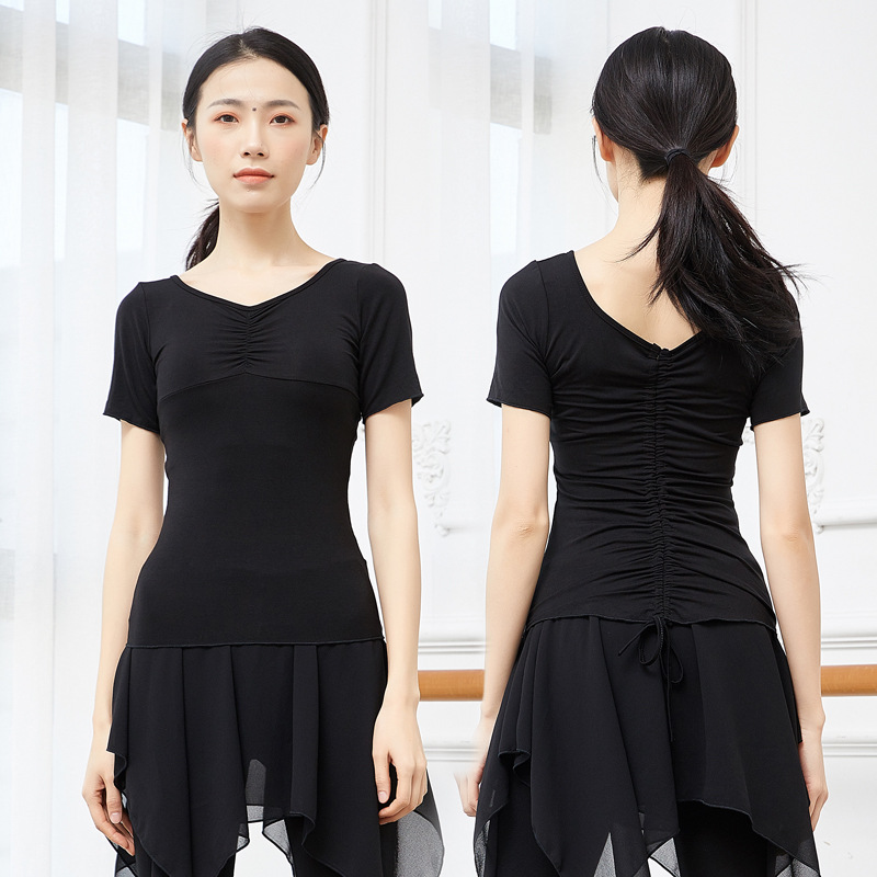 Adult Modal Short Sleeve Oriental Latin Belly Dance Top T Shirt Costume for Women Bellydance Dancing Clothes Dance Wear Clothing, Black short top
Adult Modal Short Sleeve Oriental Latin Belly Dance Top T Shirt Costume for Women Bellydance Dancing Clothes Dance Wear Clothing, Black short top