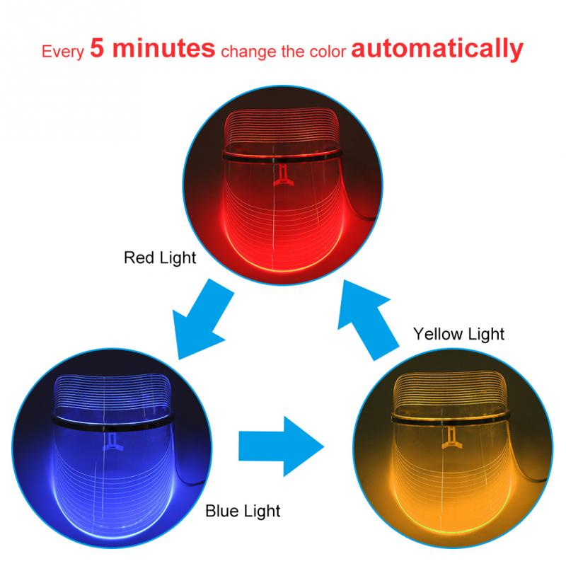 Face Neck LED Mask Anti-Wrinkle Device Acne Light Photon Rejuvenation Removal Spot Facial Skin Whitening Spa