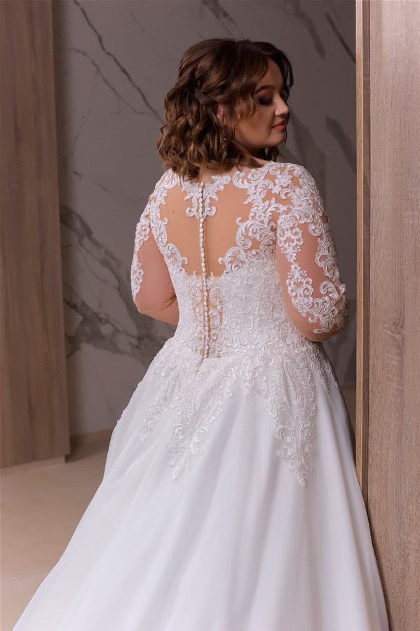 plus size bohemian wedding dresses v neck appliqued long sleeves lace bridal gown ruffle sweep train custom made abiti da sposa