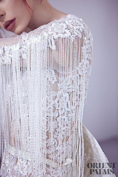 2019 Modest Mermaid Wedding Dresses Lace Applique Beading Jewel Neck Tassel Luxury Wedding Dress With Long Train Vestidos De Novia Gowns