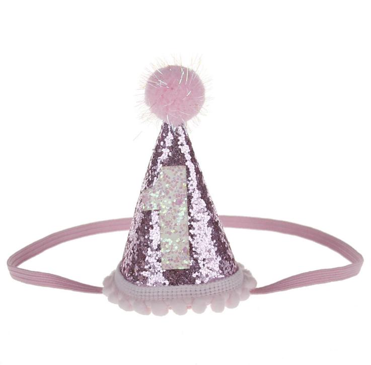 Children Hair Decorate First Birthday Party Hats Baby Hair Band Shoot Prop Princess crown Girl Birthday Hat Baby Girl Cake Smash dc202