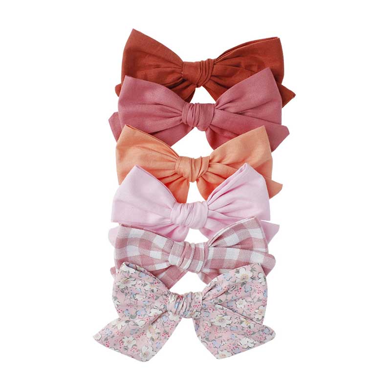 INS 48 color 4.33" hair Bow Baby girl Barrettes Girl Hair Accessories Plaid Flower Print kids party School hair clipper