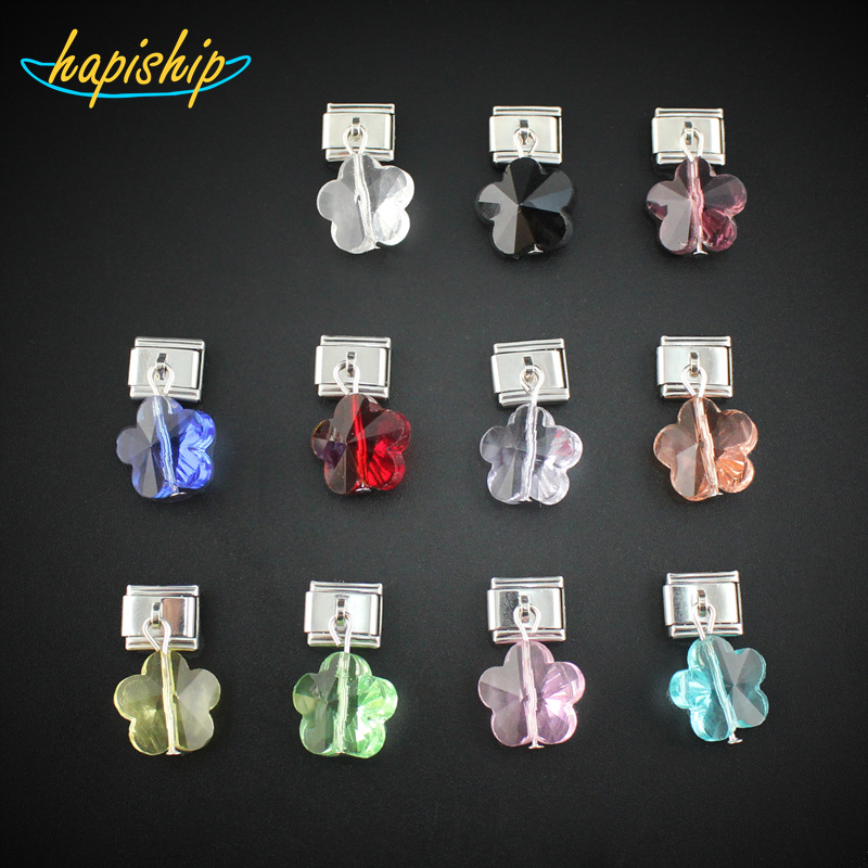 Hapiship 9mm Width Original Daisy 8 Color Crystal 14mm Flower Italian Charm Fit Bracelet Stainless Steel Jewelry Making DJ037
Hapiship 9mm Width Original Daisy 8 Color Crystal 14mm Flower Italian Charm Fit Bracelet Stainless Steel Jewelry Making DJ037