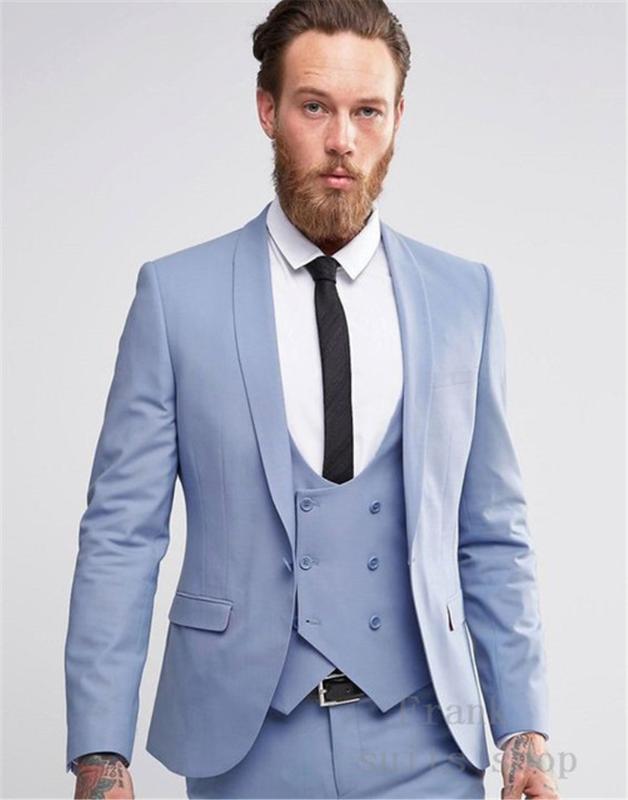 2020 Newest Light blue Groomsmen shawl Lapel Mens Wedding Suits Groom Tuxedos costume 3 pieces Men Suit (Jacket+vest+Pants, 4 style and color
2020 Newest Light blue Groomsmen shawl Lapel Mens Wedding Suits Groom Tuxedos costume 3 pieces Men Suit (Jacket+vest+Pants, 4 style and color