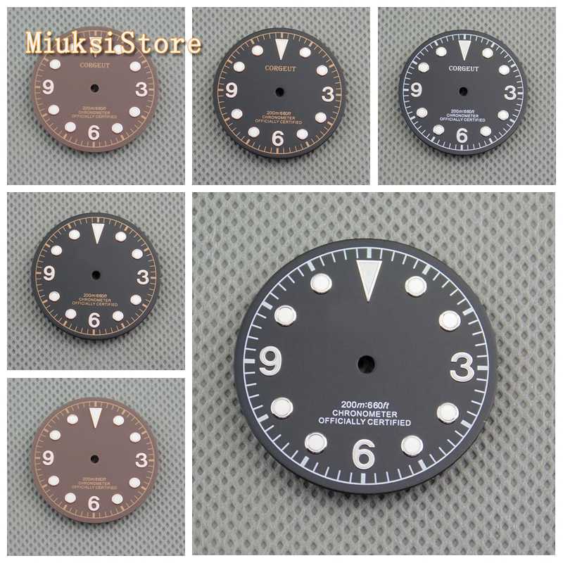 

Corgeut 30.5mm black/coffee watch dial fit ETA 2836 2824 Miyota 8205/8215/821A Mingzhu 2813/3804 movement