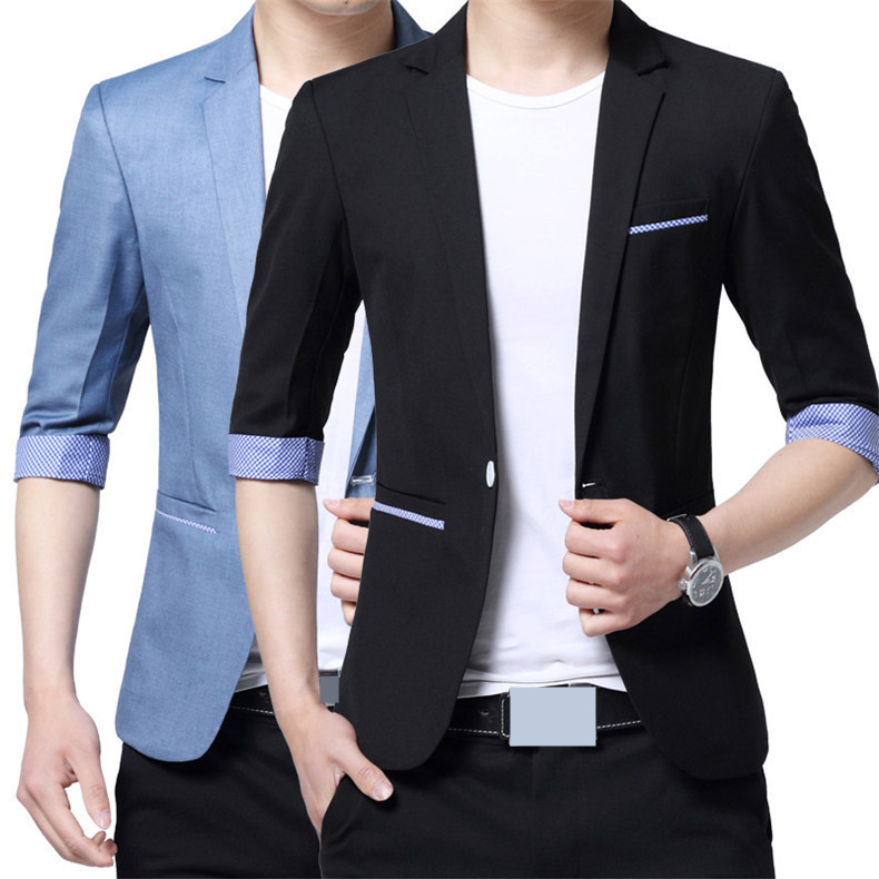 MRMT 2019 Brand Summer Men's Suit Seven-quarter Sleeve Small Suit Thin Overcoat for Male Outer Wear Clothing Garment