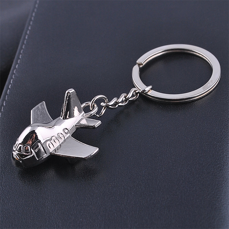 Creative Airplane Key Chain Mini Metal Keychains Pendant Bag Hanging Car Key Personality For Fans Gifts
