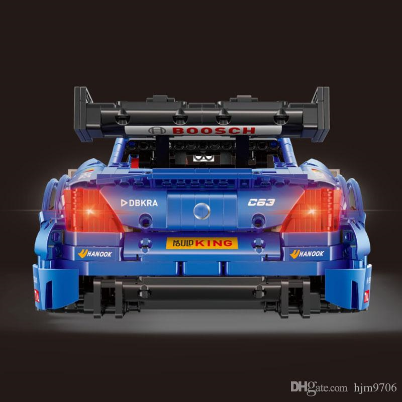 APP Remote Control Motorized C63 Blue Super Racing Car Building Blocks Bricks Mould King Compatible Legoing 13073 AGM MOC-6687 Birthday Toys Children 