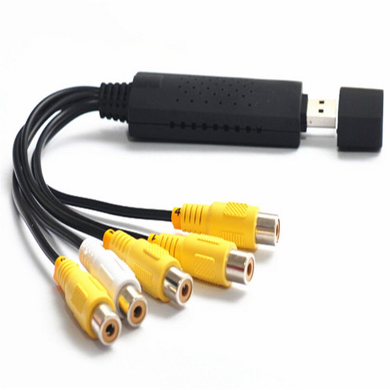 CKC 1pc New USB Video Capture Card Easycap 4 CH USB Video Capture Adapter Audio Video to Digital Format for PC