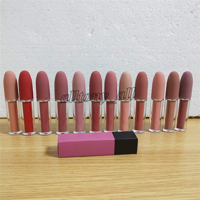 12 colors liquid Matte Lip Gloss womens lip makeup Lustre lipsticks natural long lasting waterproof lipgloss Cosmetics