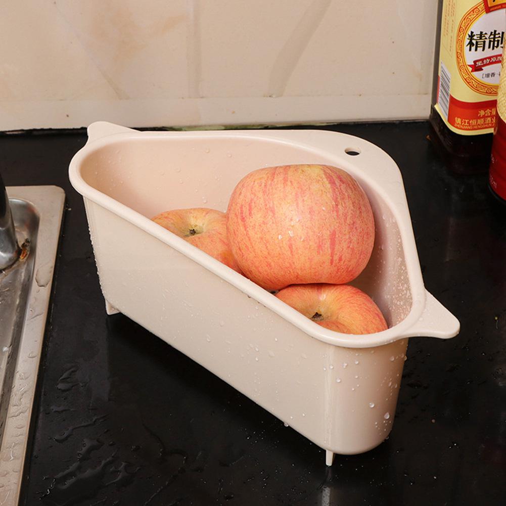 Kitchen Storage Rack Drain Basket with Suction Cup for Sink Corner PP Plastic Sponge Brush Cloth Strainer Basket Draining Racks