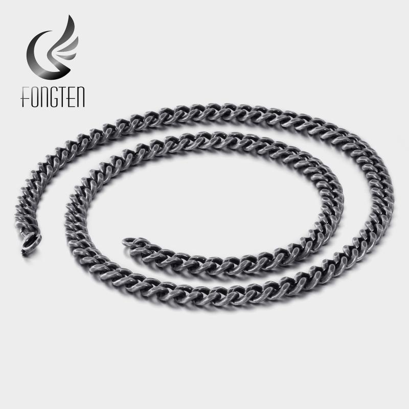 Chains Fongten Vintage Long Wide Curb Link Cuban Chain Stainless Steel Men Necklace Fashion Hip Hop Jewelry
Chains Fongten Vintage Long Wide Curb Link Cuban Chain Stainless Steel Men Necklace Fashion Hip Hop Jewelry