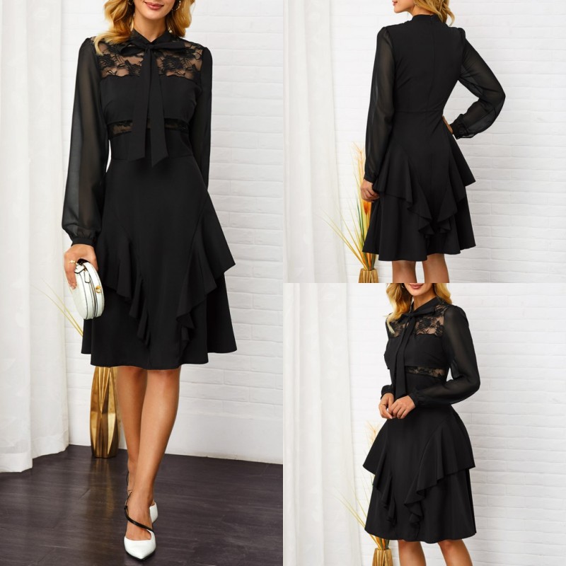 Royal A Line Mother of The Bride Dresses Chiffon Tulle Lace Plus Size Applique High Neck Wedding Guest Dress Long Sleeve Evening Gowns