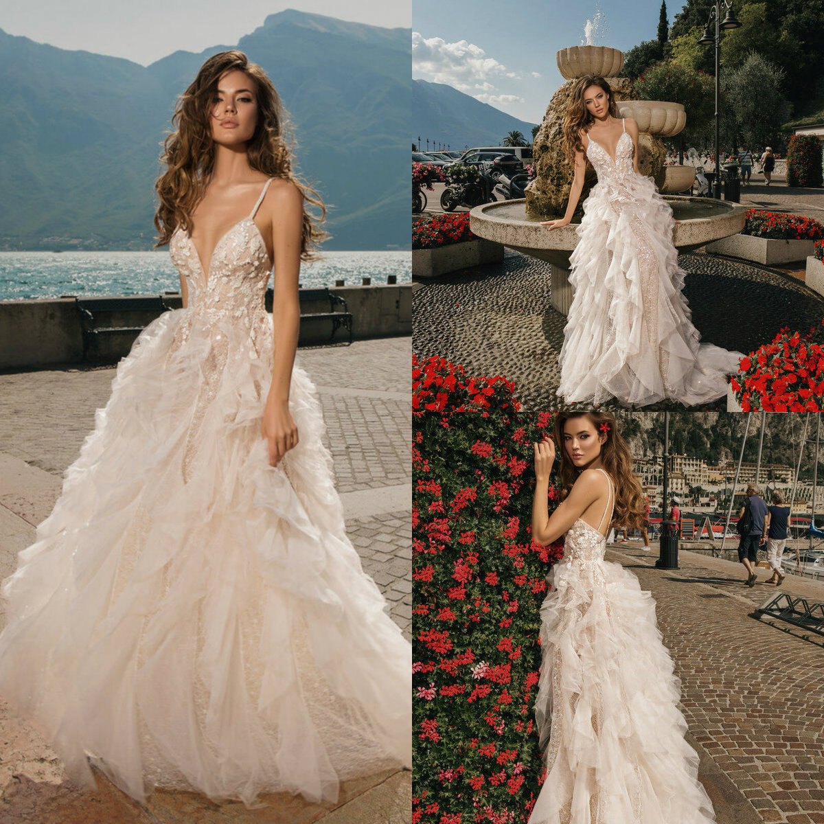 2021 Elegant Wedding Dresses Spaghetti Straps Appliques Lace Tiers Bridal Gowns Custom Made Backless Sweep Train A-Line Wedding Dress, Ivory
2021 Elegant Wedding Dresses Spaghetti Straps Appliques Lace Tiers Bridal Gowns Custom Made Backless Sweep Train A-Line Wedding Dress, Ivory