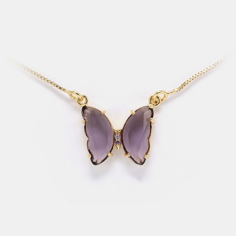 Luxury jewelry women pink purple glass butterfly designer necklaces copper with gold plated pendant necklaces for girl fashion style, Silver
Luxury jewelry women pink purple glass butterfly designer necklaces copper with gold plated pendant necklaces for girl fashion style, Silver