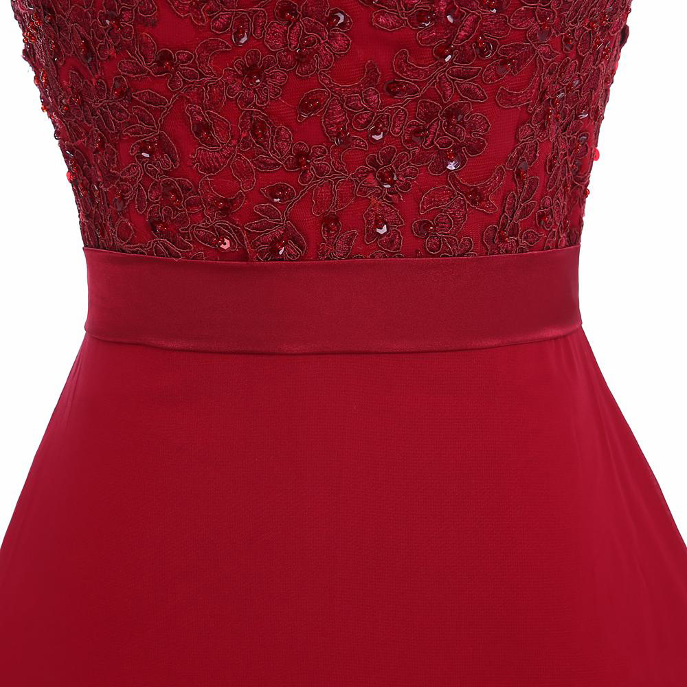 Red Appliques Mermaid Evening Dresses Sleeveless Floor Length Prom Gowns Formal Party Dress Special Occasion robes de soirée