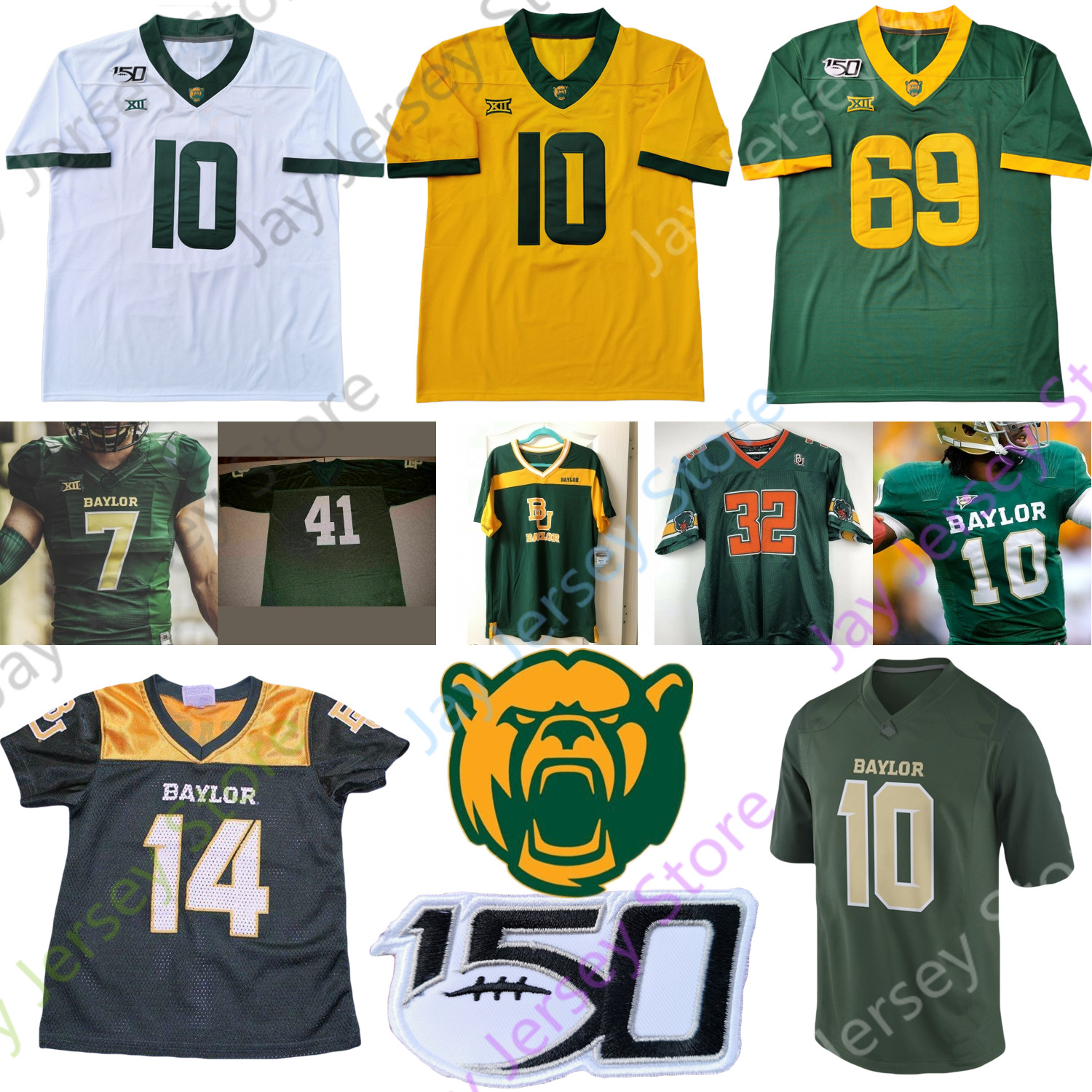 Baylor Football Jersey NCAA College RG3 Robert Griffin III Charlie Brewer II Lovett Craig Williams Trestan Ebner R.J. Sneed Terrel Bernard, Yellow
Baylor Football Jersey NCAA College RG3 Robert Griffin III Charlie Brewer II Lovett Craig Williams Trestan Ebner R.J. Sneed Terrel Bernard, Yellow