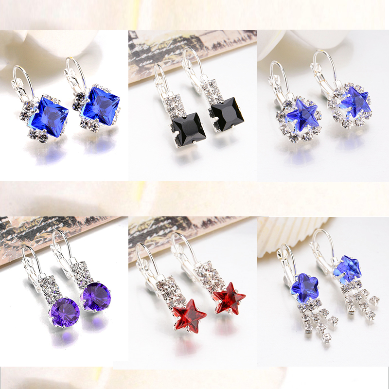 Stud Fashion Romantic Geometric Round Rhinestone Lace Star Created Crystal Earrings For Women Jewelry Brincos Bijoux
Stud Fashion Romantic Geometric Round Rhinestone Lace Star Created Crystal Earrings For Women Jewelry Brincos Bijoux