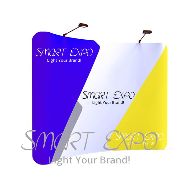13ft Horizontal Curved Tension Fabric Backwall with Thick Aluminum Tube Tension Fabric Printed Graphic Portable Carry Bag
13ft Horizontal Curved Tension Fabric Backwall with Thick Aluminum Tube Tension Fabric Printed Graphic Portable Carry Bag