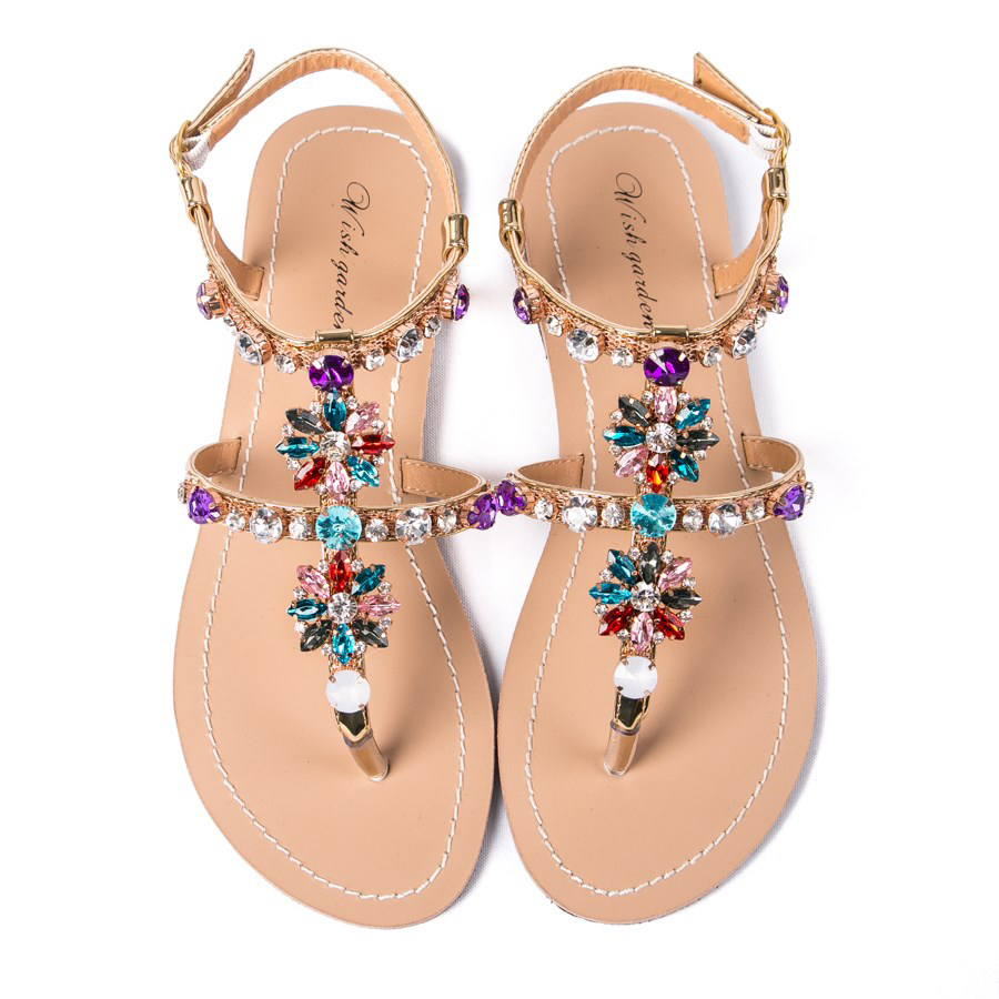 Women's summer diamond thong sandals beach shining crystal flip flops shoes Casual Female boho T-strap Slipper Plus size
Women's summer diamond thong sandals beach shining crystal flip flops shoes Casual Female boho T-strap Slipper Plus size