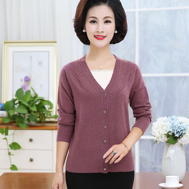2020 Spring Autumn Knitted Middle Aged Mother Sweater Cardigan Female V-Neck Casual Top Loose Large Size Coat Plus Size 5XL H317, Khaki
2020 Spring Autumn Knitted Middle Aged Mother Sweater Cardigan Female V-Neck Casual Top Loose Large Size Coat Plus Size 5XL H317, Khaki