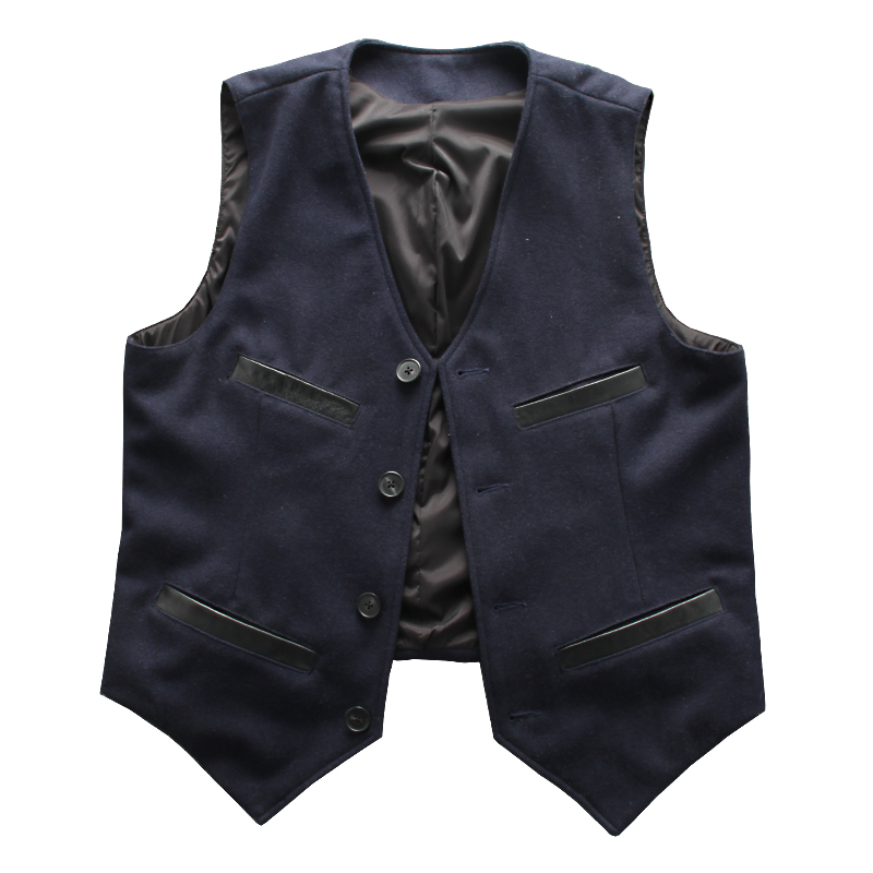 Spring Retro Slim Fit Woolen Vest Mens Casual Sleeveless Jacket Single Breasted Suit Waistcoat, Blue
Spring Retro Slim Fit Woolen Vest Mens Casual Sleeveless Jacket Single Breasted Suit Waistcoat, Blue