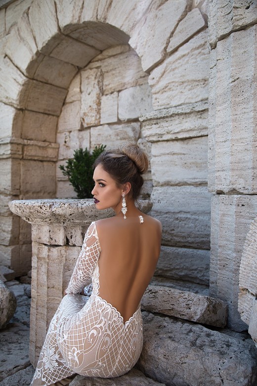 Backless Wedding Dresses With Detachable Skirt Sweetheart Long Sleeve Lace Appliques Beach Mermaid Wedding Dress Plus Size Bridal Gowns