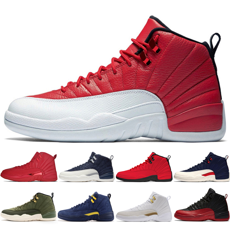 12 12s Gym red Bulls mens Basketball shoes Michigan International Flight College Navy Flu Game Chinese New Year men sports sneakers designer, #25 gamma blue
12 12s Gym red Bulls mens Basketball shoes Michigan International Flight College Navy Flu Game Chinese New Year men sports sneakers designer, #25 gamma blue