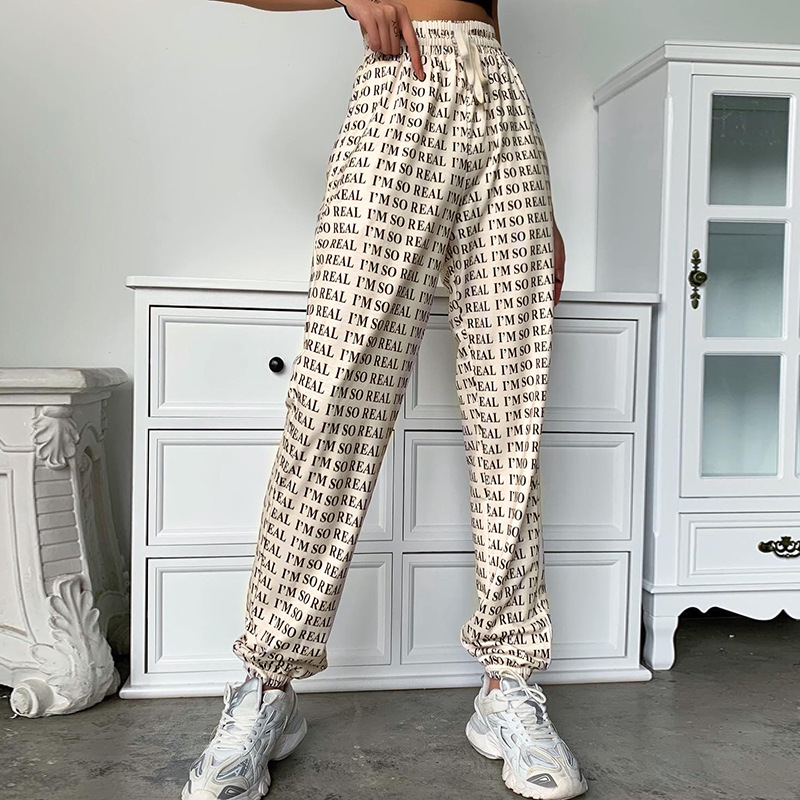 2020 New INS Hot Letter Printed Fashion Street Loose Strappy Casual Pants Women Streetwear Sweatpants, Yellow
2020 New INS Hot Letter Printed Fashion Street Loose Strappy Casual Pants Women Streetwear Sweatpants, Yellow