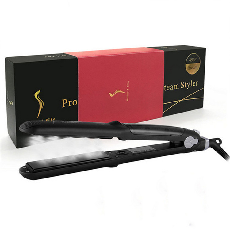 Hair Straighteners Professional Hair Salon Steam Styler Flat Ceramics Organosilicon Hair Straightening Irons Flat Iron for Both Dry and Wet, Black
Hair Straighteners Professional Hair Salon Steam Styler Flat Ceramics Organosilicon Hair Straightening Irons Flat Iron for Both Dry and Wet, Black