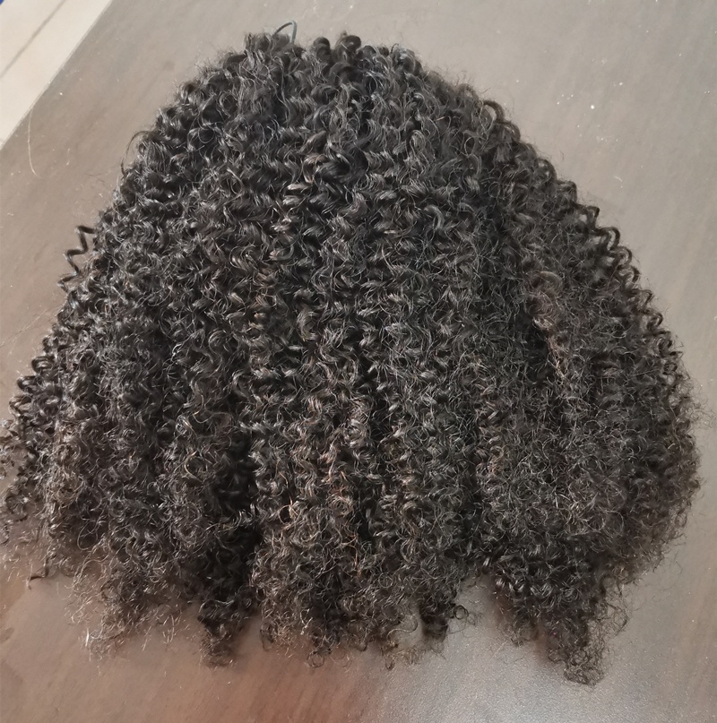 Wholesale pony hair extensions human hair kinky curly drawstring ponytail for black women
