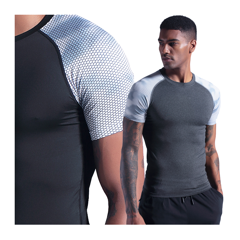 Gym Compression T Running Men Tight Print Movement Short Sleeve Quick Dry Breathable Shirts Patchwork Men Training Top, White
Gym Compression T Running Men Tight Print Movement Short Sleeve Quick Dry Breathable Shirts Patchwork Men Training Top, White