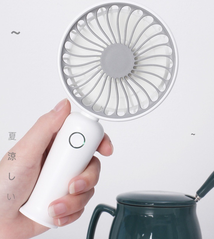 Handheld Fan Portable Mini Hand Held Fan with USB Rechargeable 3 Speed Personal Desk for Home Office Travel in Box