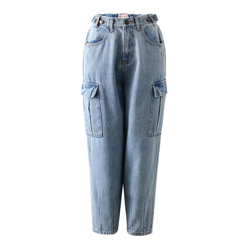 OMIKRON New Fashion Women Style Trousers Handsome High-Waist Classic Female Pants Streetwear Office Lady Loose Jeans Cargo Pants, Blue
OMIKRON New Fashion Women Style Trousers Handsome High-Waist Classic Female Pants Streetwear Office Lady Loose Jeans Cargo Pants, Blue