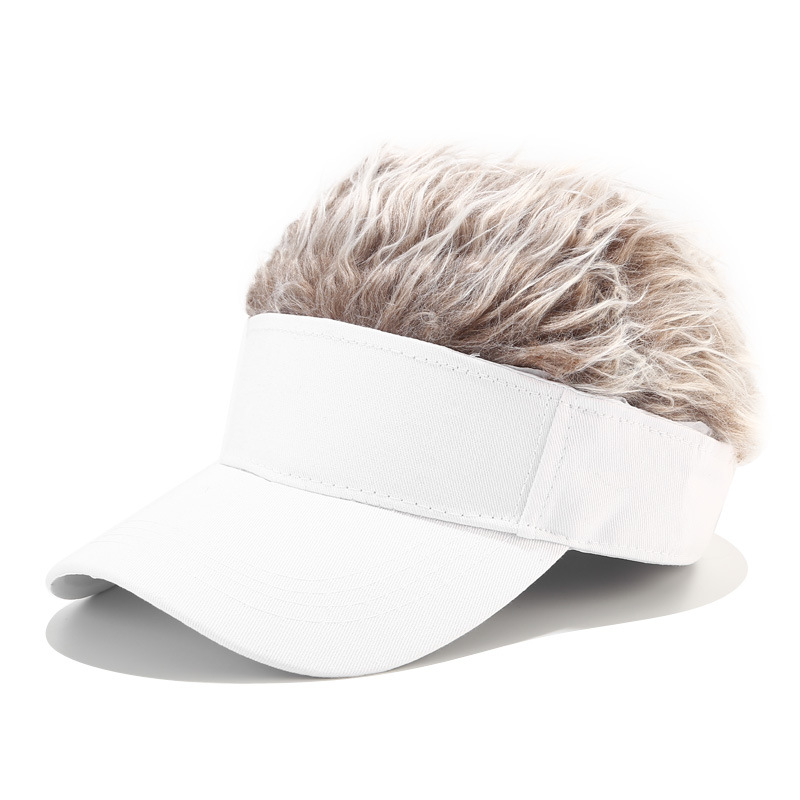 hat Funny Men Adjustable Wig Cap Unisex Flair Hair Visor Snapback Casual Golf Caps Outdoor Wig Cap Parent-child Street Trend