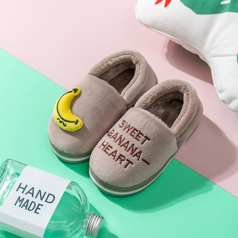 Letters Fruit Print Non-Slip Cute Shoes Children Slippers Plush Home Indoor Kids Slippers Baby Boys Girls Fur Cotton Shoes, Gray
Letters Fruit Print Non-Slip Cute Shoes Children Slippers Plush Home Indoor Kids Slippers Baby Boys Girls Fur Cotton Shoes, Gray