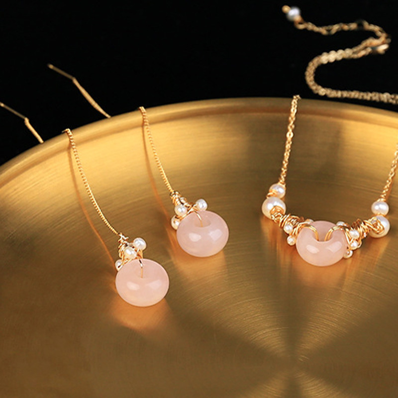 Earrings & Necklace Natural Freshwater Pearls Set Party Evening Jewelry Gifts For Women Pink Necklace+Ear Line, As pic
Earrings & Necklace Natural Freshwater Pearls Set Party Evening Jewelry Gifts For Women Pink Necklace+Ear Line, As pic